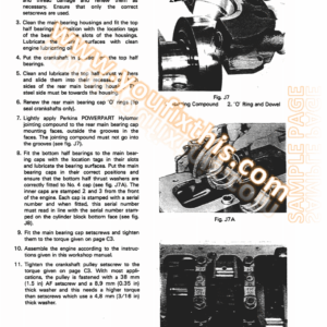 Perkins 4 Cylinder 4.192 4.203 D4.203 Series Workshop Manual