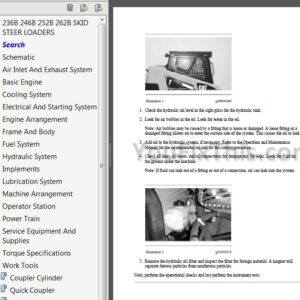 Caterpillar 236B 246B 252B 262B Repair Manual [Skid Steer Loader]