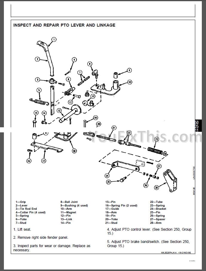 john deere f525 parts diagram