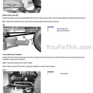 John Deere X115R X135R X155R 92H 107H Technical Service Manual [Riding Lawn Tractors]