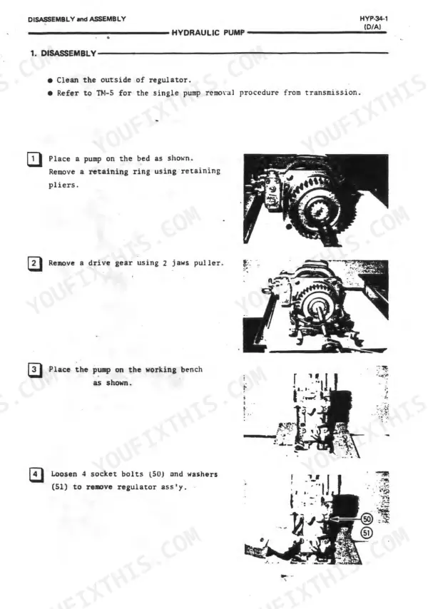 FiatAllis FX210, FX210LC Repair Manual — Service Procedures