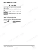 3aebfa72-b-page-669 Doosan DX350LC, DX300LC, DX340LC, DX420LC, DX480LC, DX520LC safety precautions and model serial number range table for DX350LC.