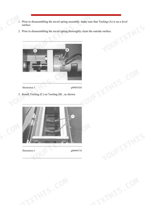 Undercarriage work: hydraulic track adjuster removal and the front idler and recoil spring