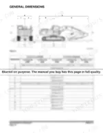 50adf7ae-b-specs-64 Doosan DX225LCA general dimensions diagram and specification table for boom and arm configurations.