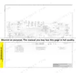 7691bbbb-b-wiring-schematic-3334 Caterpillar E200B and EL200B electrical schematic SENR4534-01, a fold-out wiring diagram with the fuse box, monitoring panel, starter switch position and connection table and the wire colour code key