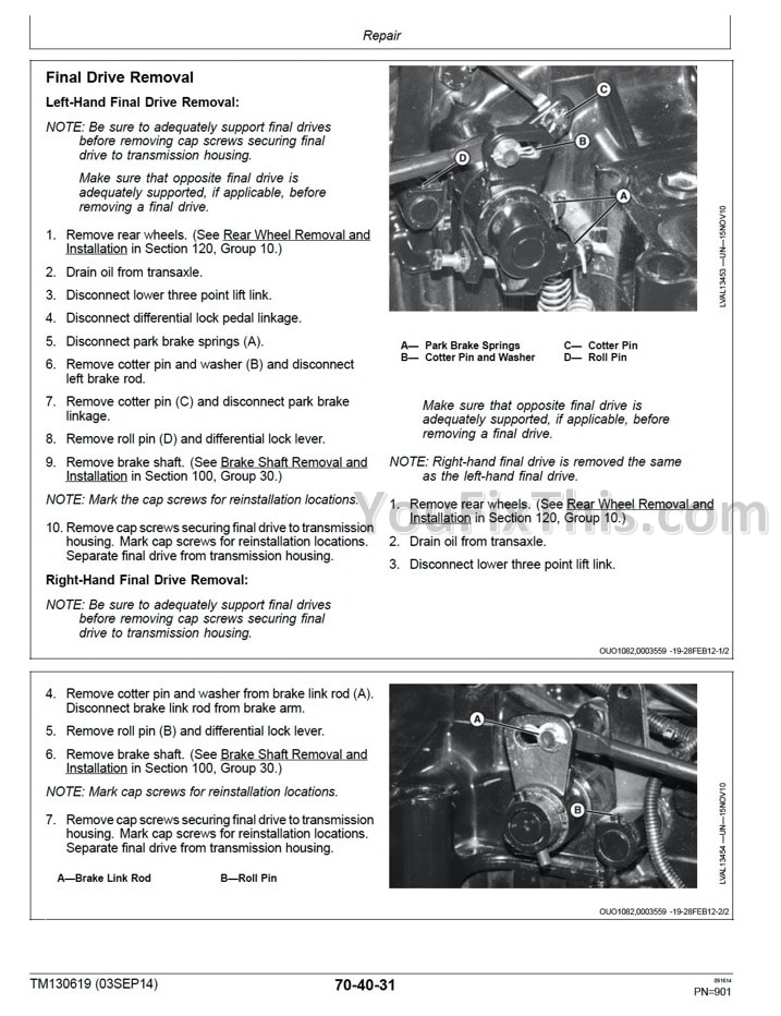 John Deere 3033R 3038R 3039R 3045R 3046R Technical Repair Manual
