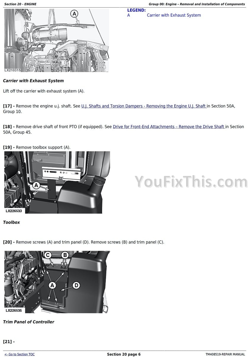 John Deere 6110M 6120M 6130M 6135M 6140M 6145M Repair Manual [Tractors]