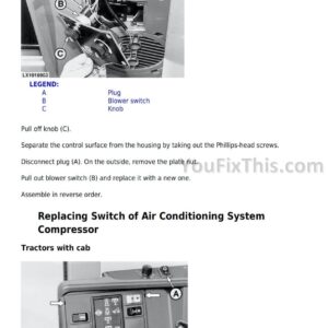 John Deere SE/ 6010 6110 6210 6310 6410 6510 6610 Repair Manual [Tractor]