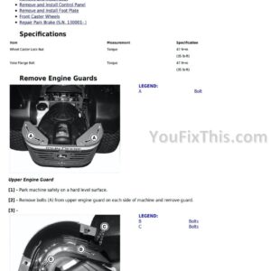 John Deere Z625 Z645 Z655 Z665 Diagnosis and Repair Technical Manual [Mower]