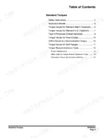 c39c4ca4-b2-toc-125 Doosan DX380LC-3 table of contents for Standard Torques section listing fasteners, hose clamps, and torque wrench tools.