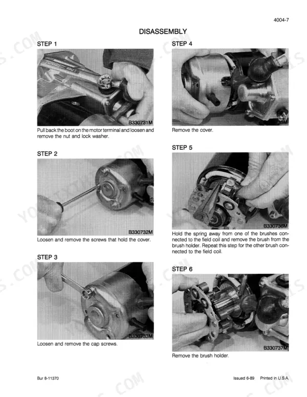 Case 580K service manual - Disassembly