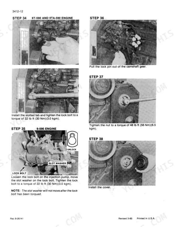 Case 850D service manual - 6T-590 and 6TA-590 Engine