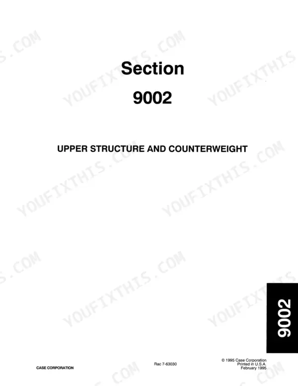 Case 9030B service and operator's manual - Mounted Equipment, Section