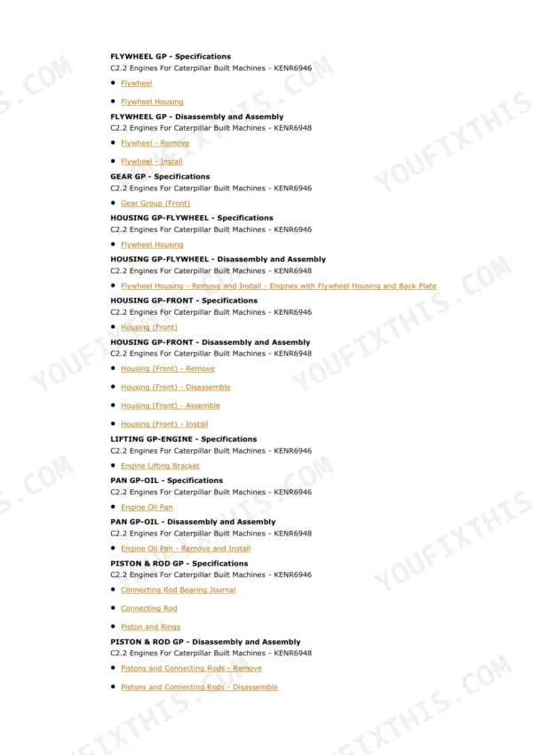 caterpillar-216b3-repair-manual-skid-steer-page-4 Caterpillar 216B3 repair manual - FLYWHEEL GP - Specifications
