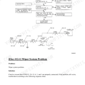 Caterpillar 311 repair manual - Electrical & Starting System, [Elec #12-1] Wiper System Problem