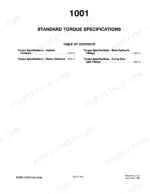 eec69907-b-torque-6 Case 1840 Skid Steer torque specifications table of contents for hardware and hydraulic fittings.