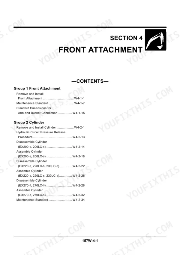 Hitachi EX200-5 repair manual - Front Attachment, 0DLQWHQDQFH\u00fd6WDQGDUG \u00ef\u00ef\u00ef\u00ef\u00ef\u00ef\u00ef\u00ef\u00ef\u00ef\u00ef\u00ef\u00ef\u00ef\u00ef\u00ef\u00ef\u00ef\u00ef\u00ef\u00ef\u00ef\u00ef\u00ef\u00ef\u00ef\u00ef\u00ef :\u00e9\u00f0\u00ec\u00f0\u00e6