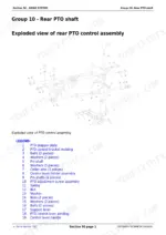john-deere-280-to-b350-tractors-technical-manual-tm700419-exploded-view-216 John Deere 280, 284, 300, 304, 320, 324, B350 exploded view diagram of the rear PTO control assembly and parts list.