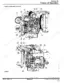 John Deere 35D, 50D Excavator engine component location diagram showing numbered parts and cooling system layout.