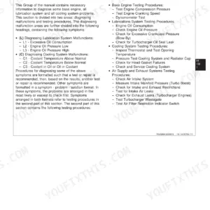 John Deere 4024, 5030, Powertech 2.4L, 3.0L base engine observable diagnostics and testing procedures overview.