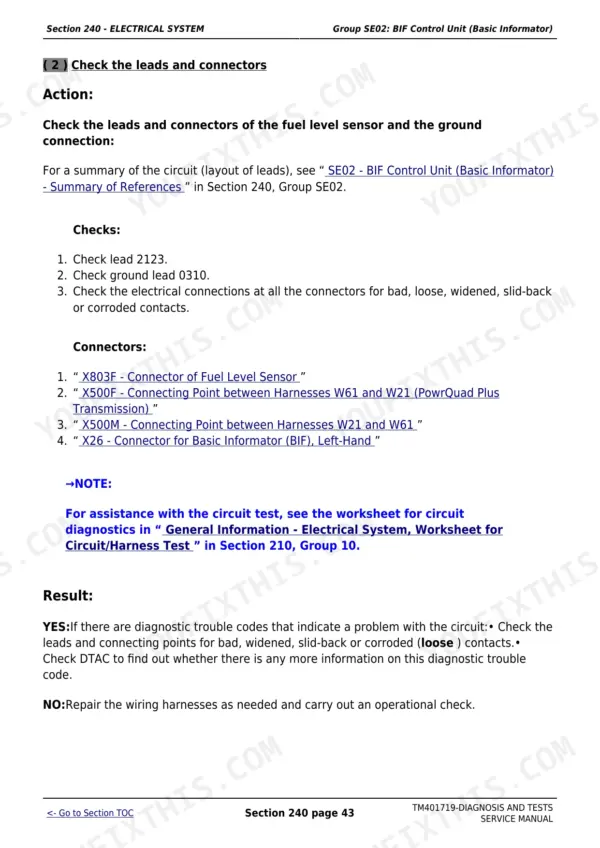 John Deere 5080R diagnostic technical manual - Electrical System, Section 240 - ELECTRICAL SYSTEM