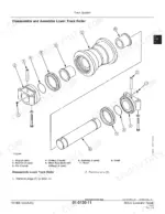 john-deere-550lc-excavator-repair-manual-tm1808-exploded-view-115 John Deere 550LC exploded view diagram for lower track roller disassembly and assembly procedure.