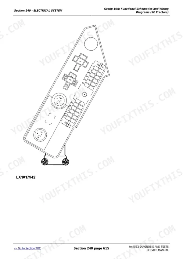 John Deere 6010 diagnostic manual - Electrical System (Section 240), Section 240 - ELECTRICAL SYSTEM
