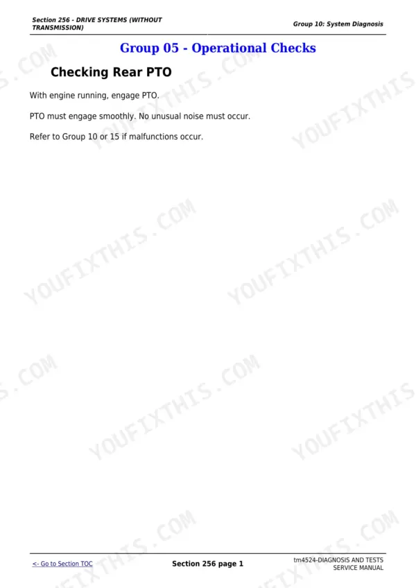 John Deere 6200 operation and tests manual - Drive Systems, Section 256 - DRIVE SYSTEMS (WITHOUT