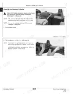 john-deere-730-to-750-front-wheel-drive-axles-technical-manual-ctm4820-exploded-view-32 John Deere 730, 733, 740, 745, 750 service manual procedure for removing the steering cylinder and tie-rods.