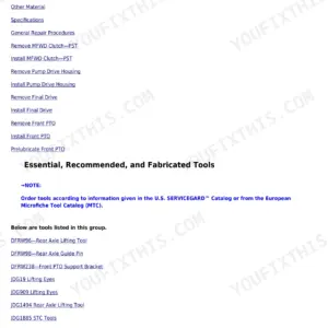 John Deere 8235R repair manual - Drive Systems & MFWD Axles, Section 56 - DRIVE SYSTEMS