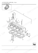 new-holland-ls170-skid-steer-loader-parts-catalog-cylinder-head-16.webp New Holland LS170 cylinder head exploded view with valves, gasket and head bolts — parts catalog page 16.