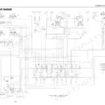 Takeuchi TB128FR hydraulic circuit diagram showing control valve, cylinders, swivel joint, and main relief pressure specifications.