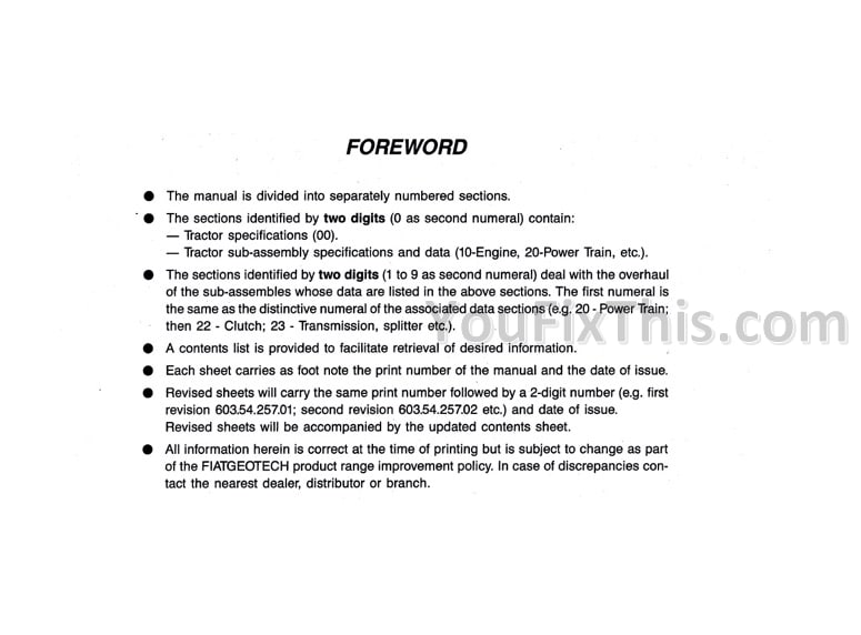 Fiat 55-65 60-65 70-65 80-65 465C 565C 665C 765C Workshop Manual