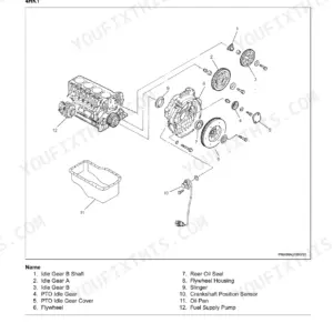 Isuzu 4HK1, 6HK1 Service Manual — Exploded Parts View
