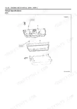 Isuzu 4HK1 engine mechanical torque specifications diagram showing oil pan bolt torque 18 N·m (13 lb·ft)