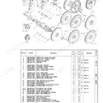 Isuzu 4JB1PA-06S 4JB1PA-020 PA20 crankshaft crank metal piston conn rod flywheel exploded view parts list