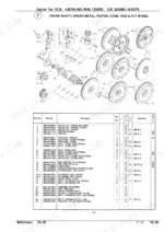 Isuzu 4JB1PA-06S 4JB1PA-020 PA20 crankshaft crank metal piston conn rod flywheel exploded view parts list