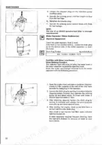 Isuzu 4JG2 water separator draining procedure and fuel filter water level sensor draining steps with drain plug torque spec