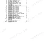 Isuzu 4JJ1XYSB01 Parts Catalog — Parts Number List