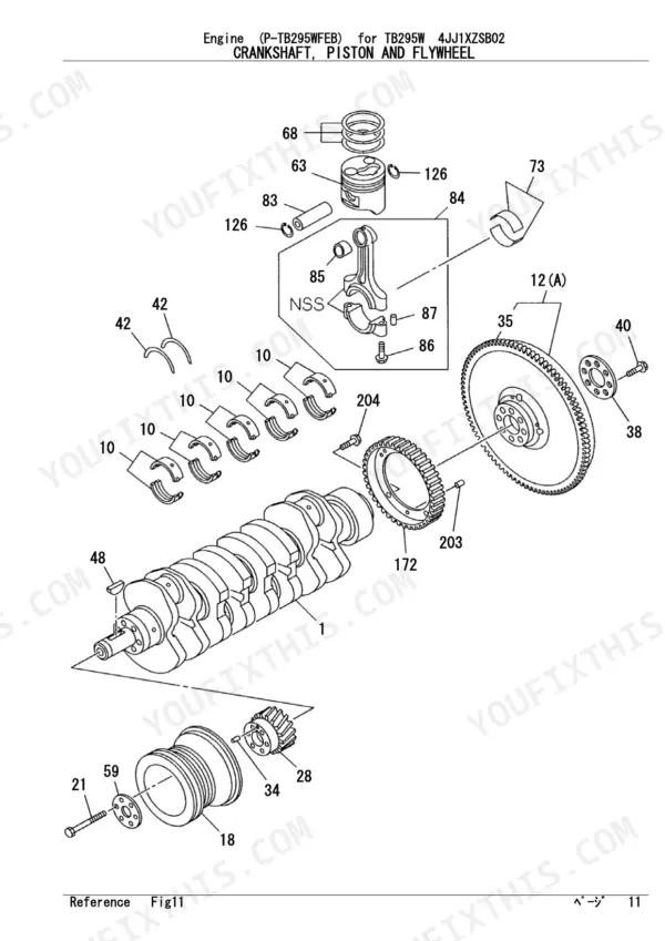 Isuzu 4JJ1XZSB02 Parts Catalog — Engine Parts Diagram