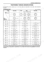 Isuzu 4LB1 4LC1 4LE1 4LB1T standard bolt tightening torque specs table by strength class and diameter