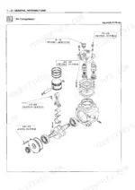 Isuzu 6RB1 6RB1T air compressor exploded view with torque specs kg·m lb·ft N·m piston crankshaft cylinder