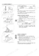 Isuzu 6RB1 6RB1T cylinder liner bore diameter specs, projection inspection, and liner removal procedure