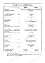 Isuzu AA-4BG1T BB-4BG1T main data and specifications table: engine type, displacement, valve clearances, injection pressure