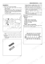 Isuzu AA-6HK1T BB-6HK1T cylinder head installation procedure with bolt torque sequence diagram M14 M10