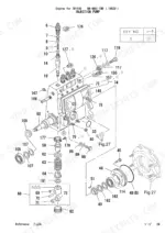 isuzu-bb-4bg1-tre-engine-parts-catalog-engine-parts-52.webp Isuzu BB-4BG1-TRE injection pump exploded view parts diagram with numbered components Fig.24