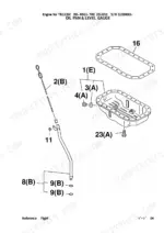 Isuzu BB-4BG1-TRE oil pan and level gauge exploded view parts diagram Fig04