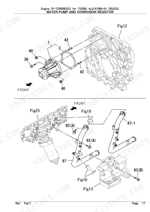 Isuzu P-TCR50EDC, 4JJ1XYBB-01 Parts Catalog - Page 4