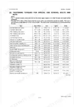 kubota-03-m-di-e2b-to-v2403-m-di-diesel-engine-workshop-manual-9y011-02862-torque-69.webp Kubota 03-M-DI-E2B Series tightening torques table for special screws, bolts and nuts — N·m, kgf·m, ft-lbs values