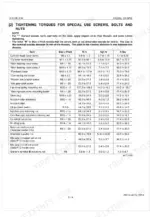 Kubota 03-M-E2B D1503-M V2003-M workshop manual tightening torques table for special use screws bolts and nuts Nm ft-lbs